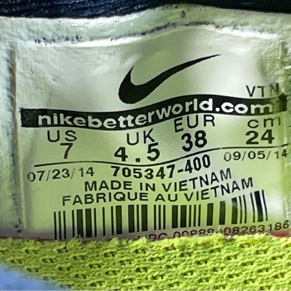 Nike Women's Size 7 Free 5.0 'Obsidian Silver Flash' Running Shoes - Picture 8 of 8